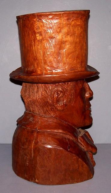 Walnut Bust of Charles Dickens
