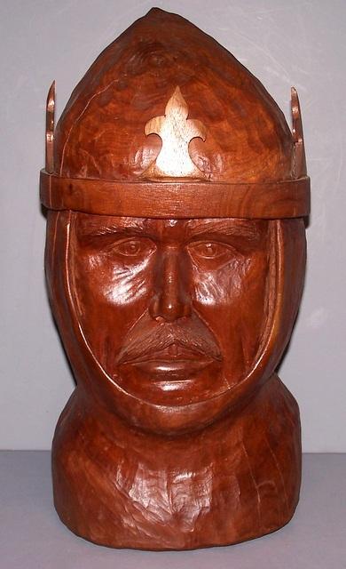 Walnut Bust of a King
