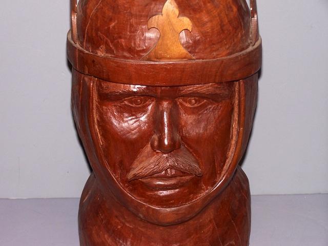 Walnut Bust of a King