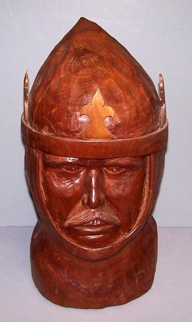 Walnut Bust of a King