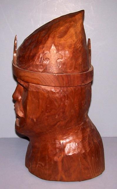 Walnut Bust of a King