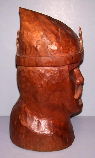 Walnut Bust of a King