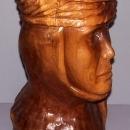 Walnut Bust of a Rook