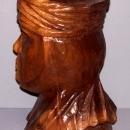 Walnut Bust of a Rook