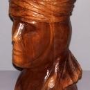 Walnut Bust of a Rook