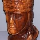 Walnut Bust of a Rook