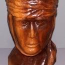Walnut Bust of a Rook