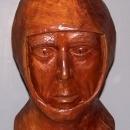 Walnut Bust of a Pawn