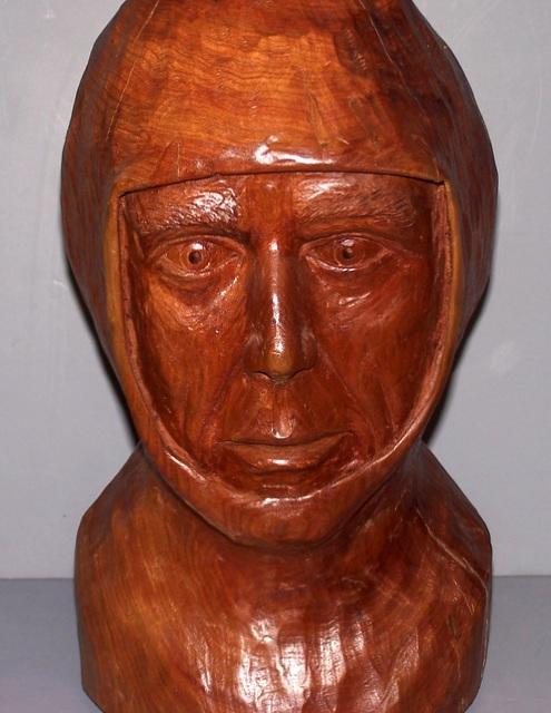 Walnut Bust of a Pawn