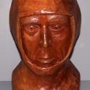 Walnut Bust of a Pawn