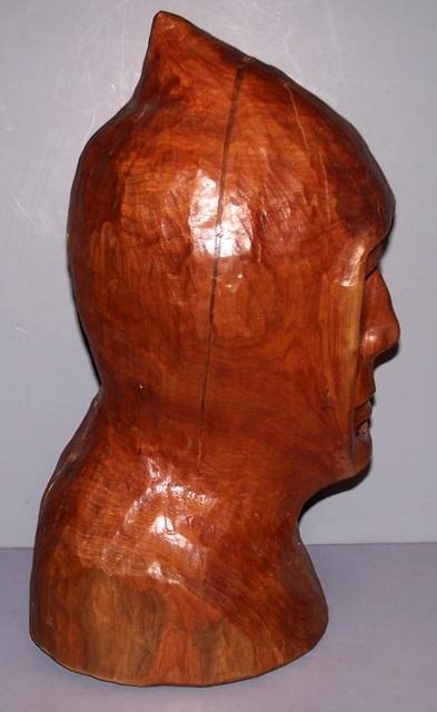 Walnut Bust of a Pawn