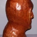 Walnut Bust of a Pawn