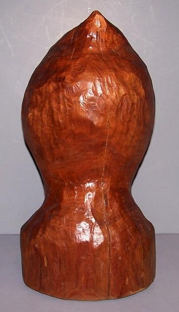 Walnut Bust of a Pawn