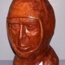 Walnut Bust of a Pawn