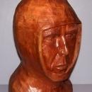 Walnut Bust of a Pawn