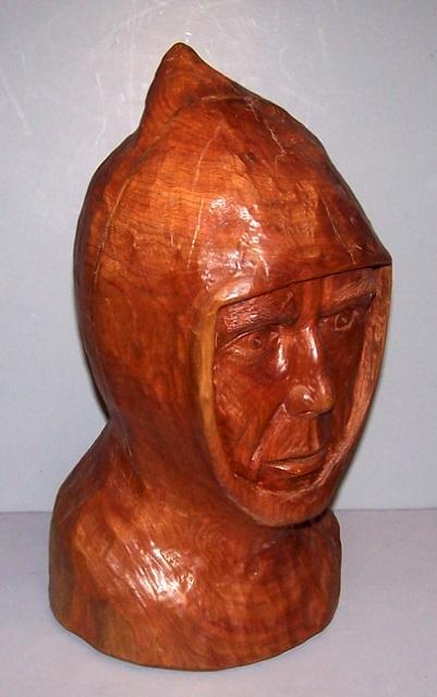Walnut Bust of a Pawn