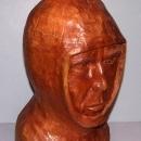 Walnut Bust of a Pawn