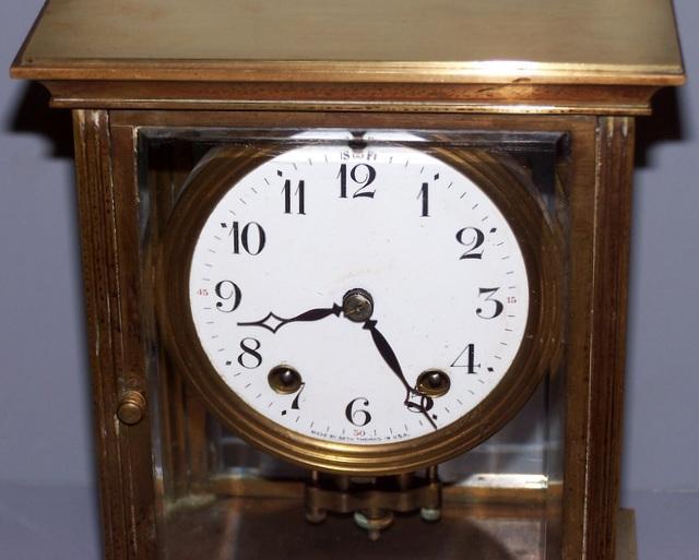 Seth Thomas Crystal Regulator Clock As Is