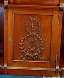 Elaborate Cherry Wood Horner Style Tall Music Cabinet