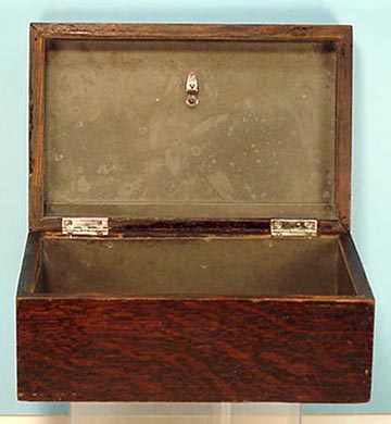 Rare Old Kansas City Oak Cigar Humidor