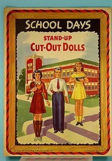1943 School Days Stand-Up Cut-Out Dolls
