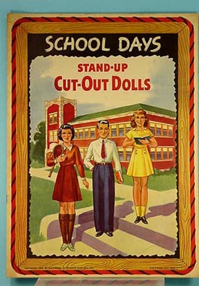 1943 School Days Stand-Up Cut-Out Dolls