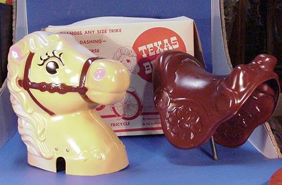 Texas Bronc plastic toy attach to tricycle