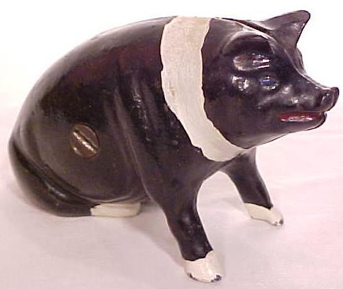 Cast Metal Pig Bank