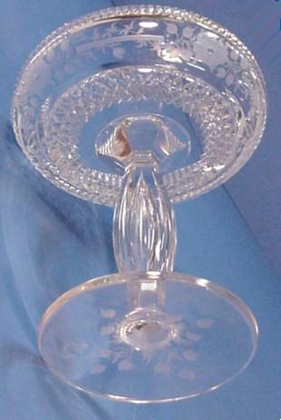 Cut Glass Compote by Hawks