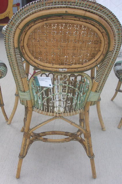 Rare French Rattan Arm Chair