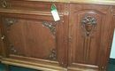 French Louis XVI Walnut Dining Sideboard, Hutch