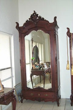 19th Century Rosewood Single Hand Carved