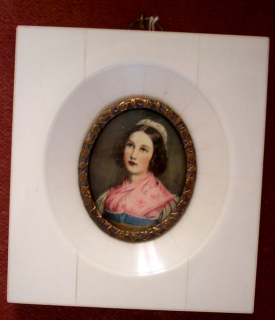 Miniature Portrait on Ivory Helene Sedlmayr