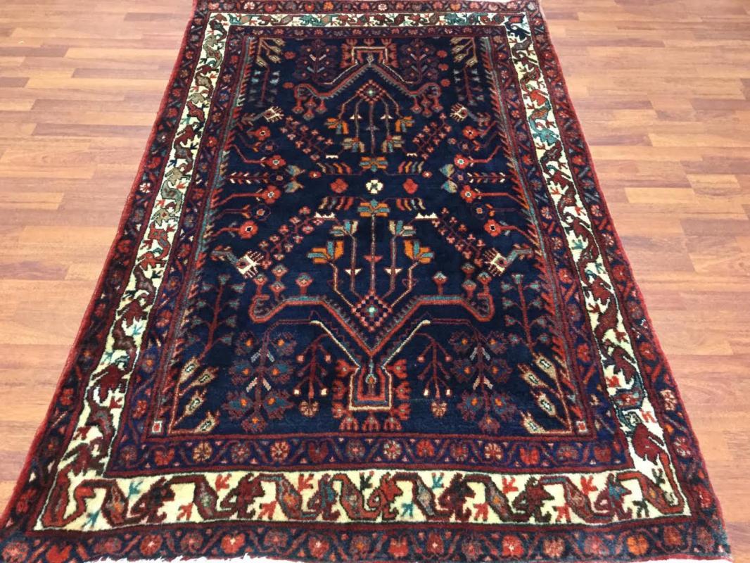 Vintage Persian Hamadan Rug--2165