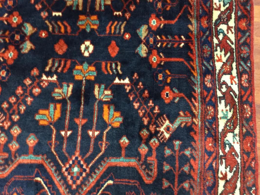 Vintage Persian Hamadan Rug--2165