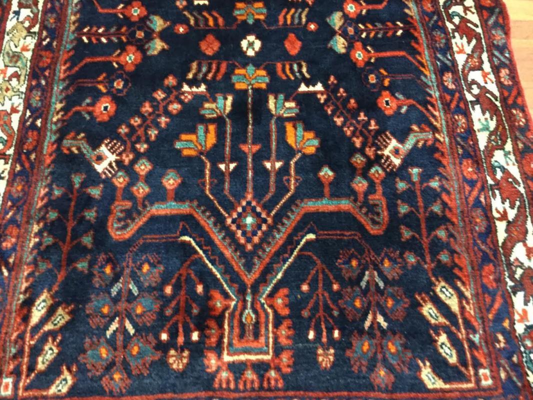 Vintage Persian Hamadan Rug--2165
