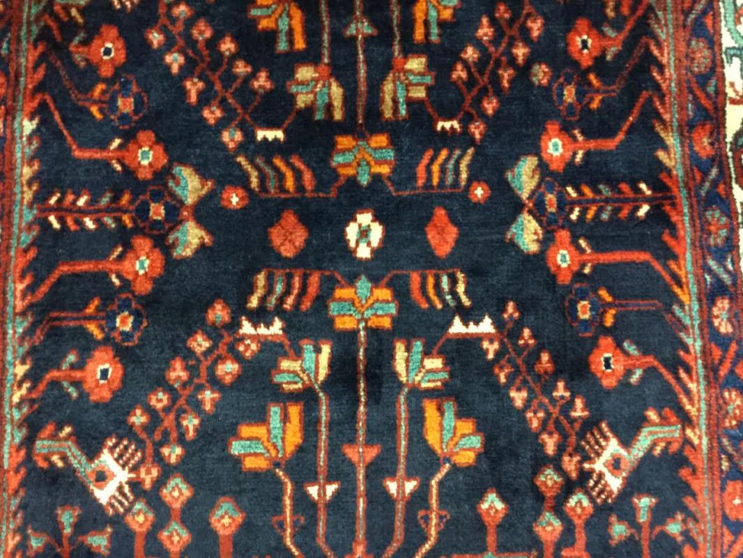 Vintage Persian Hamadan Rug--2165