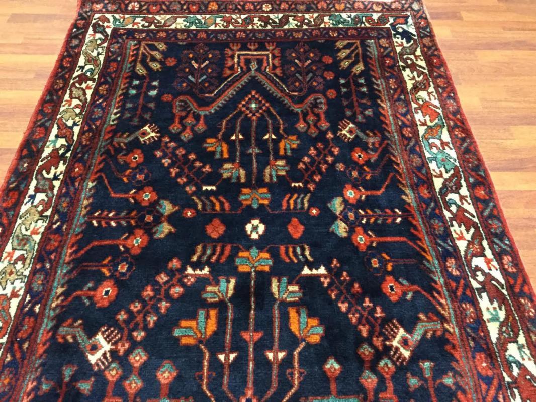 Vintage Persian Hamadan Rug--2165