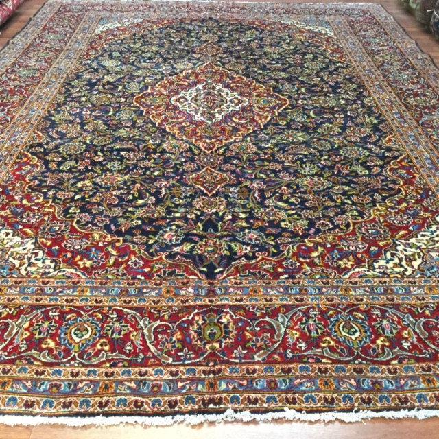 vintage Persian Kashan Rug -2076
