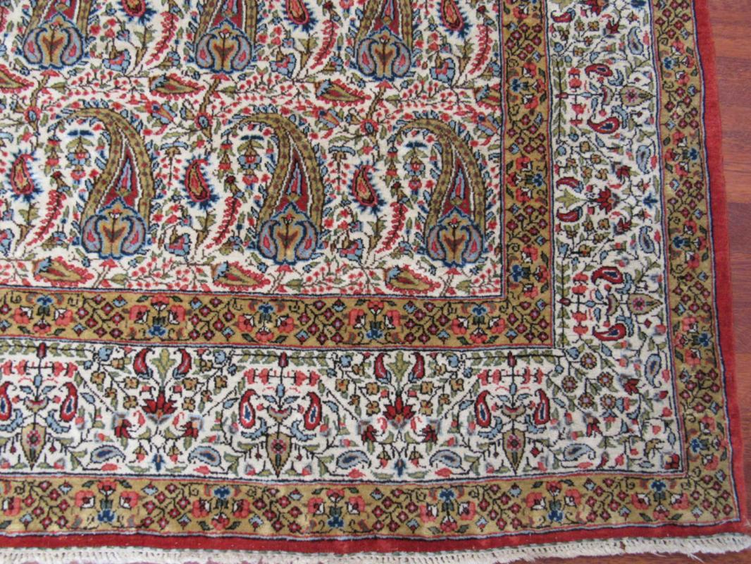 Vintage Persian Qum Rug-3908