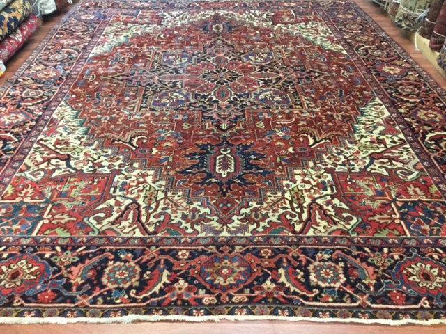 Antique Persian Heriz Rug-3411