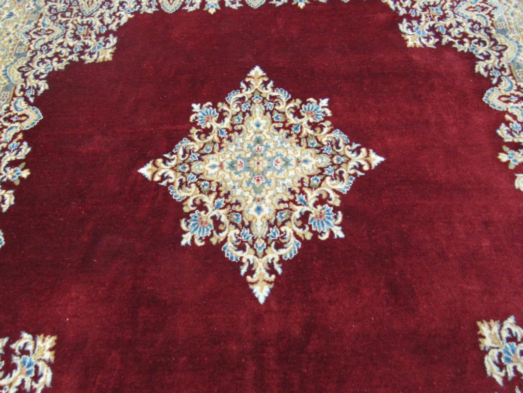 Antique Persian Squae Size Singed Kirman -411