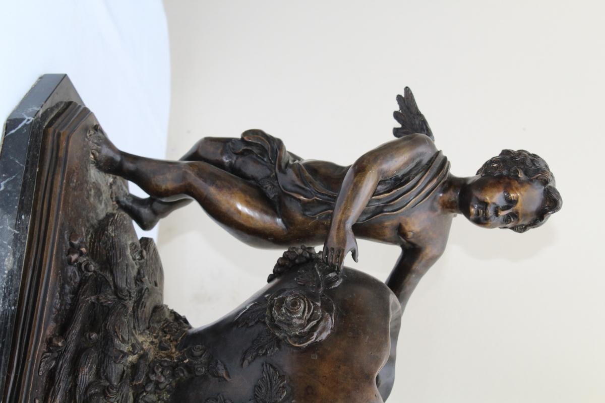 Large Bronze Jardiniere, Putti & Floral Decoration C.1920
