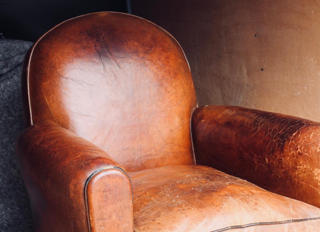 Leather Club Chair made around 1920