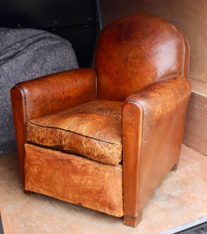 Leather Club Chair made around 1920
