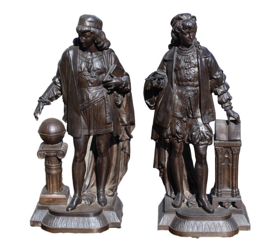 Pair of Victorian Spelter Figures