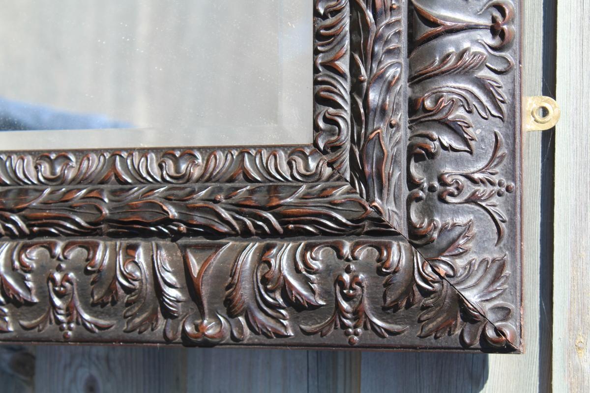 Large Pair of Mirrors with Bevelled Glass