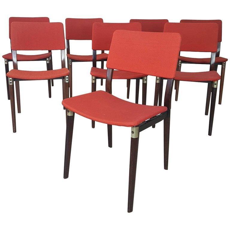 Rare Mid Century chair set by Eugenio Gerli for Tecno Milano