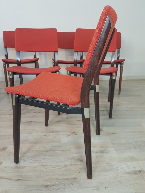 Rare Mid Century chair set by Eugenio Gerli for Tecno Milano