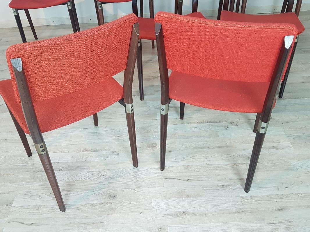 Rare Mid Century chair set by Eugenio Gerli for Tecno Milano